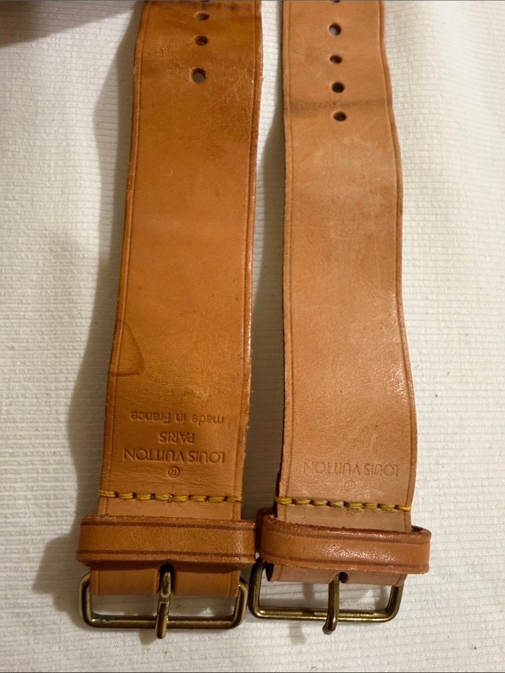 Louis Vuitton Parts - Strap replacement Leather Two-Piece Wristwatch Band Strap